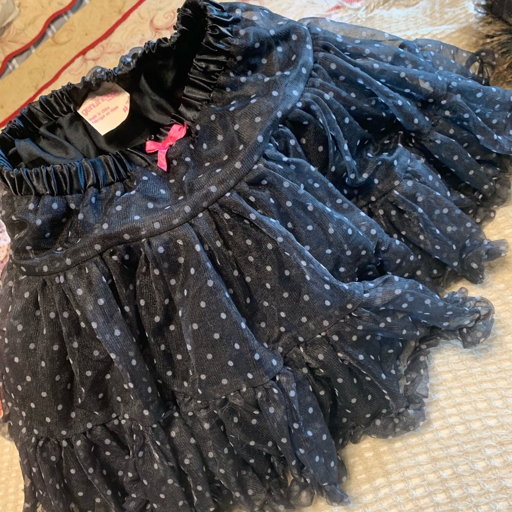 Black and white polka dot tutu